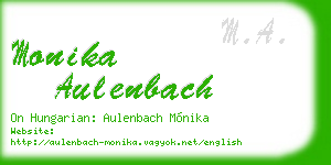 monika aulenbach business card