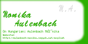 monika aulenbach business card
